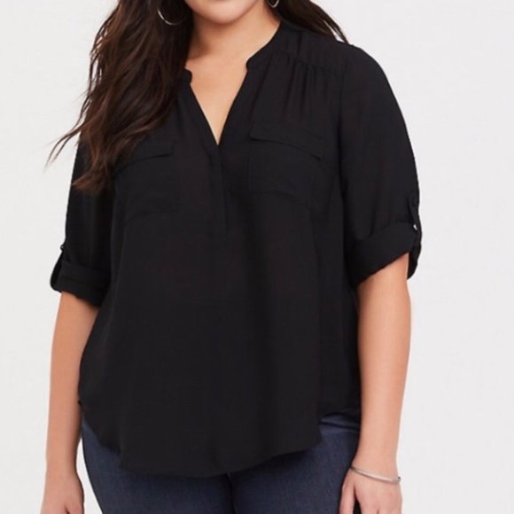 torrid Tops - ✨SOLD✨TORRID Harper Georgette Sheer Blouse Sz 1